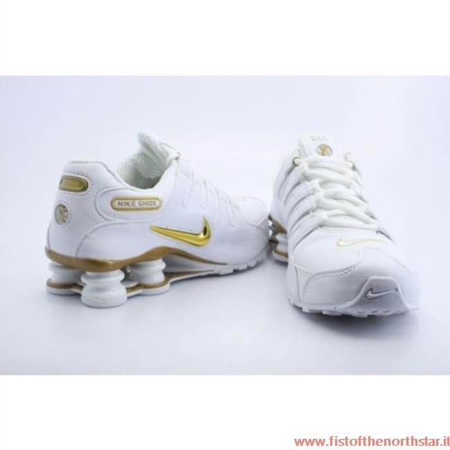 Nike Shox Bianche E Oro